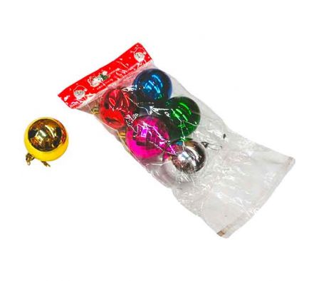 GLOBO NAV LISO DORADO E/BOLSA 5CM 6PCS REF 9179-39