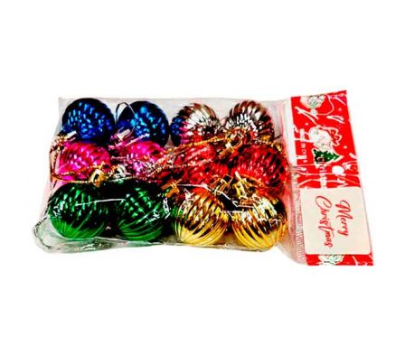 GLOBO NAV RAYADO MULTIC E/BOLSA 3CM 12PCS REF 9179