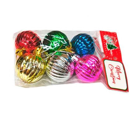 GLOBO NAV RAYADO MULTIC E/BOLSA 4CM 6PCS REF 9179-