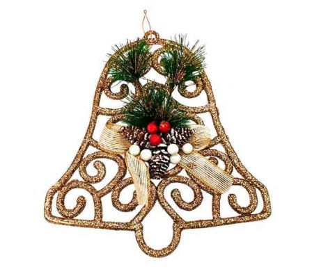 CAMPANA NAVIDEÑA P/PUERTA 24CM REF 9179-96