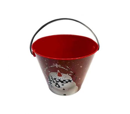 CUBETA NAVIDEÑA DI/HOMBRE NIEVE 16,5X13,5X11,5CM R