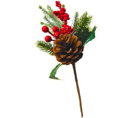 RAMA FLOR NAV ACEVO C/PINO 30CM REF 0432-18