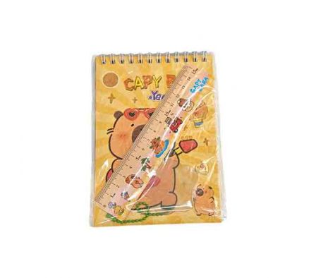 LIBRETA C/REGLA D/CAPIBARA 16X11CM REF 22701-7