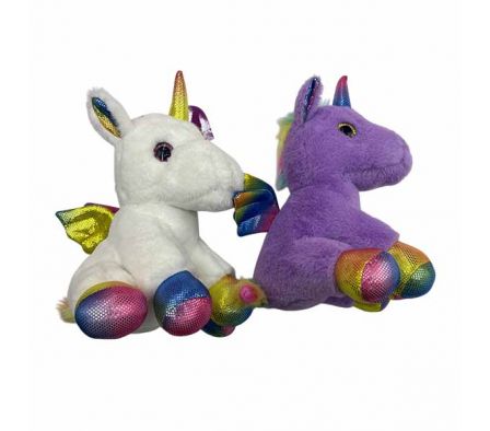 PELUCHE UNICORNIO SENTADO 20CM REF 0648-2
