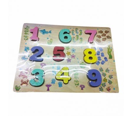 ROMPECABEZA DIDACTICO NUMEROS 22X30CM MADERA REF 2