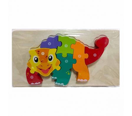 ROMPE CABEZA DIDACTICO DINOSAURIO 6PCS MADERA REF 